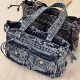 Korean style retro washed denim tote bag