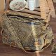 American retro wasteland style washed denim bag with rivets