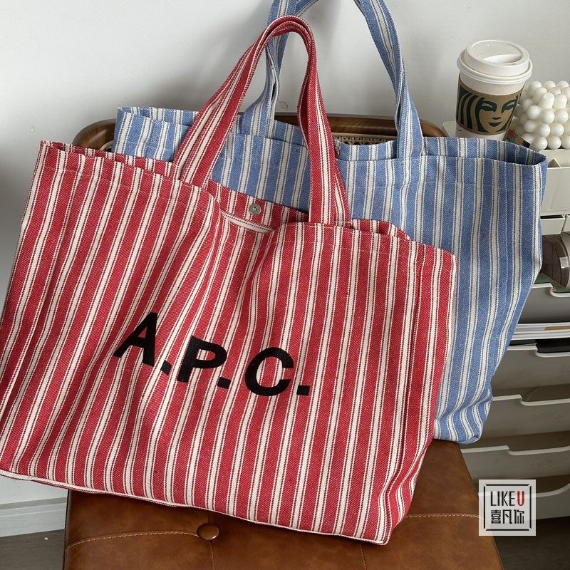 原创条纹小众超大容量休闲托特瑜伽袋学生文艺单肩斜挎帆布女包包,淘宝优惠券,粉丝福利购,淘宝优惠卷