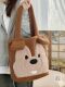 Xifanni one-shoulder cartoon big cute embroidered tote bag