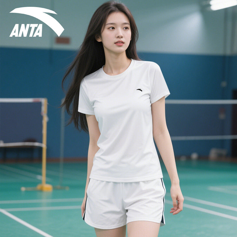 安踏速干运动上衣女2025夏季新款透气跑步冰丝t恤短袖女羽毛球服,淘宝优惠券,粉丝福利购,淘宝优惠卷