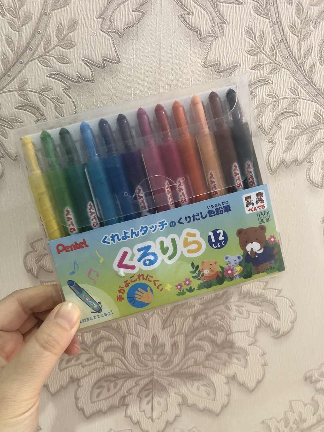 Pentel Kururira Twist Crayon - 12 Color Set