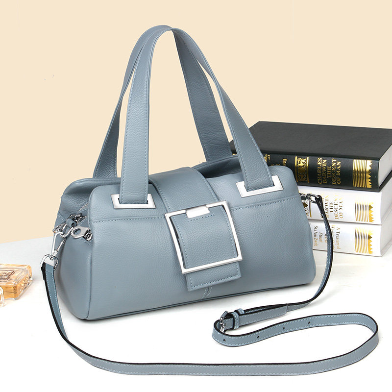 头层牛皮波士顿枕头包大容量妈妈包 beep箱包女士包袋