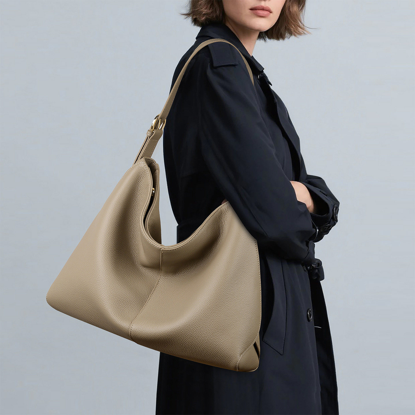 头层牛皮hobo托特包大号包包2026新款休闲高级感大容量单肩斜挎包,淘宝优惠券,粉丝福利购,淘宝优惠卷