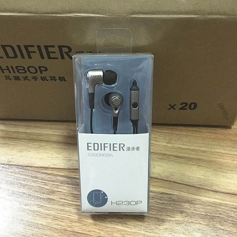 Edifier/漫步者 H230P入耳塞MP3耳机立体声音乐智能手机线控耳麦-图1