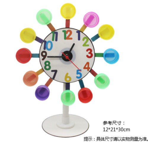光盘瓶盖diy时钟废物利用儿童实验材料科技小制作小发明 - 图3