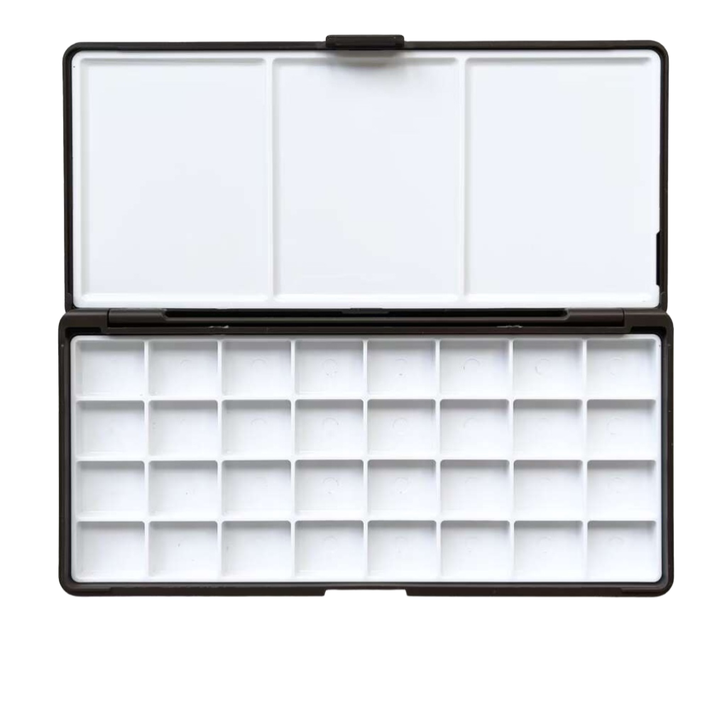 水彩颜料塑料分装盒 空盒24格48格 水彩收纳盒调色盒子带调色盘,淘宝优惠券,粉丝福利购,淘宝优惠卷