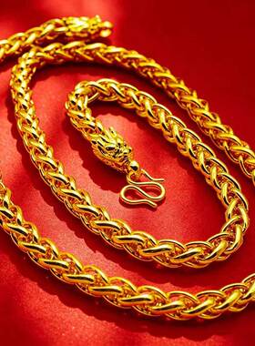 仿越南沙金男士霸气龙骨链