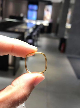 韩版方形高级感对戒小红书同款