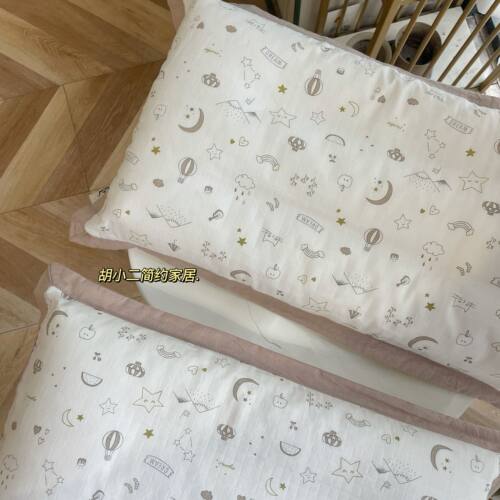 A类卡通儿童全棉双层纱布枕头套幼儿园宝宝乳胶枕记忆枕枕套30x50 - 图3