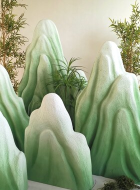 泡沫假山石头橱窗装饰造景舞台