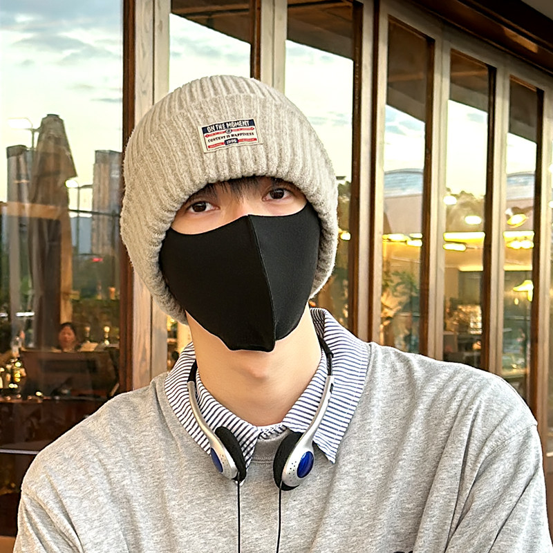 坚定Jodhat毛线帽秋冬百搭加厚保暖套头帽复古冷帽大头围针织帽男