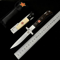 Cross border Russian Federation small knife outdoor carry-on knife Patriot Field folding knife wood handle fruit small knife