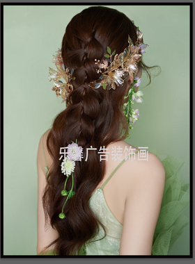 新品化妆造型装饰画美妆学校教室壁画盘发新娘店挂画彩妆宣传画