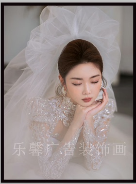 化妆造型挂画彩妆学校壁画婚纱店