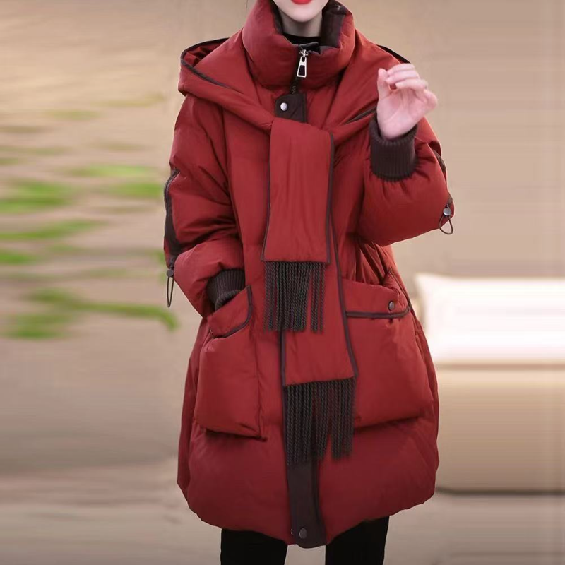 轻奢棉服女中长款2025新款加厚保暖宽松显瘦棉袄美拉德棉衣外套潮,淘宝优惠券,粉丝福利购,淘宝优惠卷