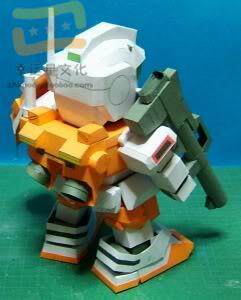 SD高达系列强化型吉姆RGM79PoweredGM3d纸模型DIY手工 - 图0