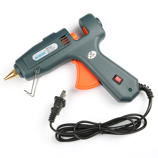 Aodun 60/100W hot melt glue gun dual power temperature regulation constant temperature switch household universal high viscosity hot melt glue rod