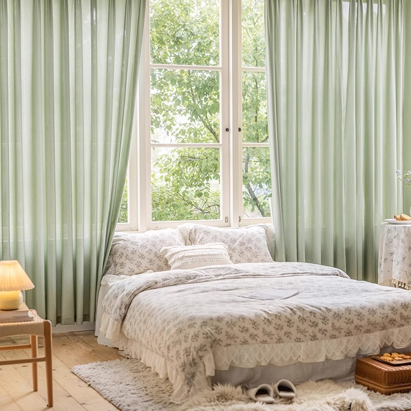Sheer curtains blackout high-end balcony bay window curtains and screens