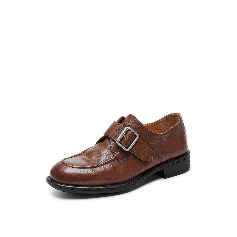 商场同款2025春季新款水洗牛皮牛津鞋英伦风乐福鞋女单鞋61913,淘宝优惠券,粉丝福利购,淘宝优惠卷