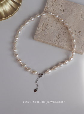 法式野生纯银少女风巴洛克珍珠