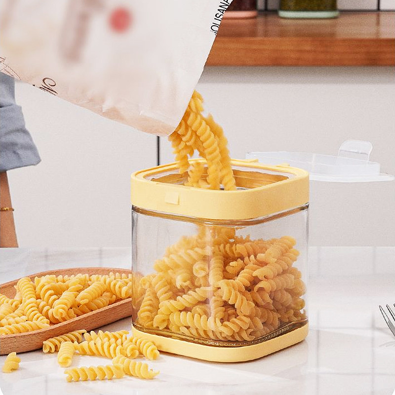 振兴方形揭盖玻璃密封罐腌制罐小泡菜坛子带盖瓶子谷杂粮储物罐,淘宝优惠券,粉丝福利购,淘宝优惠卷