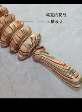 实木瑜伽按摩滚轮棒瘦腿肚子腰颈椎背肩部木质经络健身按摩棒擀背