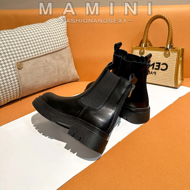 Large size women's boots fat short boots women's chimney boots Martin boots