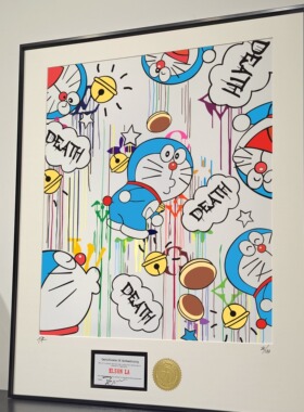装饰挂画机器猫叮当猫奢牌老花