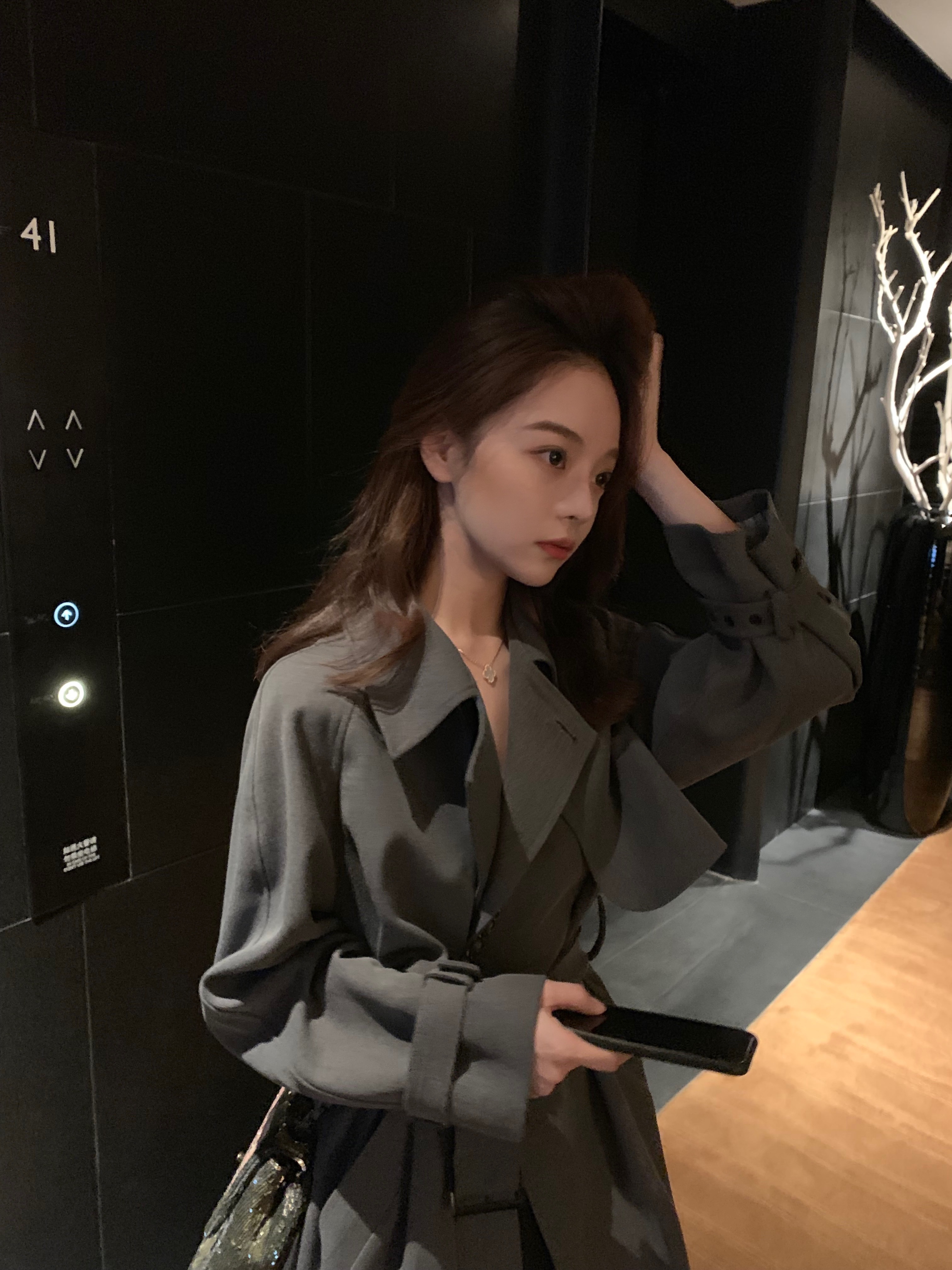 流行韓版寬松氣質小個子外套 2019 錢夫人收腰過膝風衣女中長款秋冬 流行韓版寬松氣質小個子外套 2019 錢夫人收腰過膝風衣女中長款秋冬