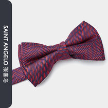 Newsbirds Spring New Mens Business Positive Dress Mulberry Silk Collar Knot Purple Red Strip Collar Shirt Fashion Accessories