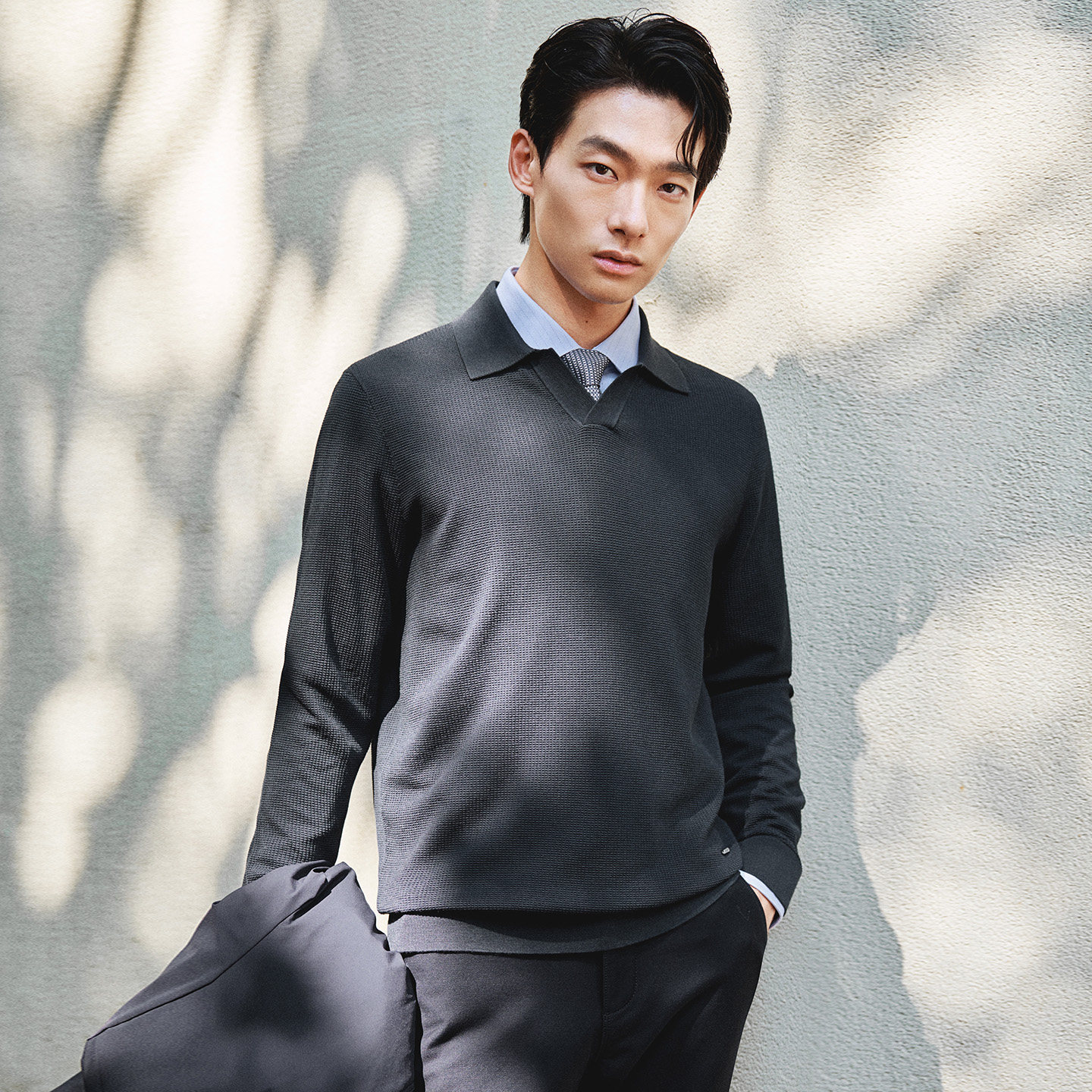 【优雅海鸥领】报喜鸟秋冬新款男士V翻领上衣羊毛针织衫打底毛衣,淘宝优惠券,粉丝福利购,淘宝优惠卷