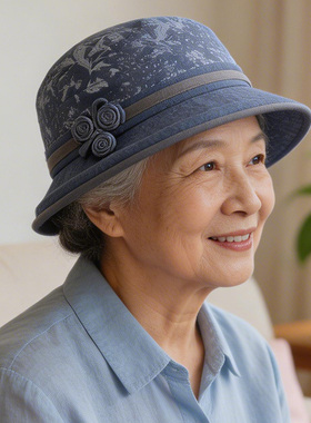 户外遮阳布盆帽中老年人妈妈帽
