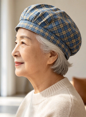 秋冬户外中老年女厚款透气八角帽