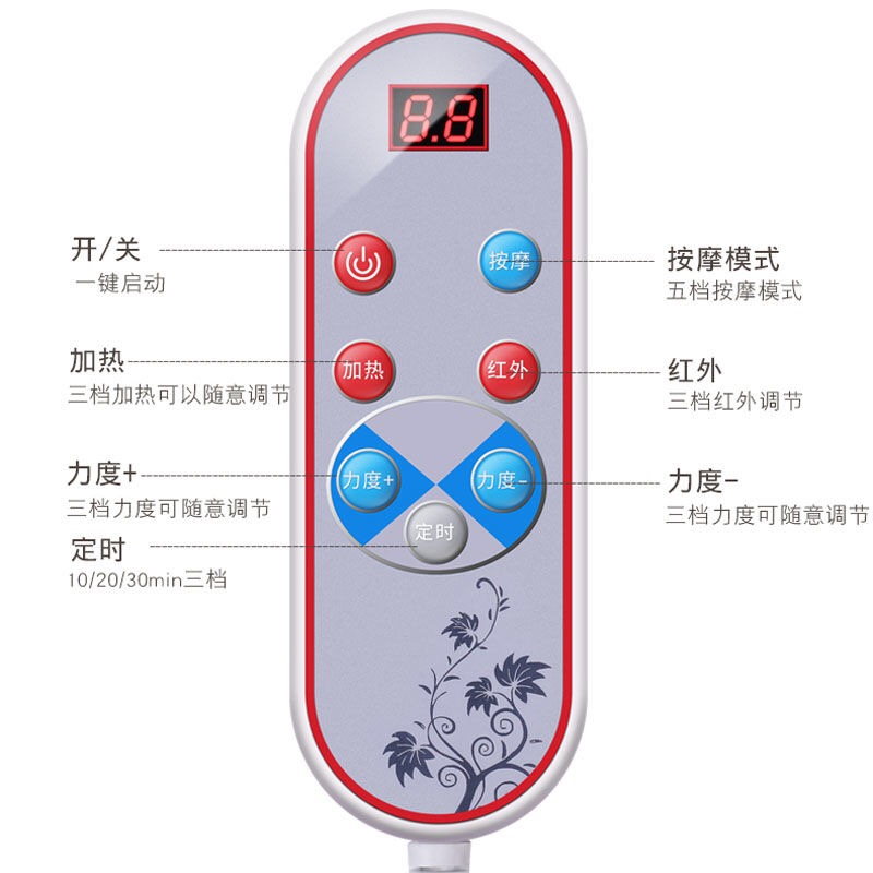 颈椎按摩器颈部腰部家用脖子肩颈电动热敷枕全身多功能按摩理疗仪 - 图2