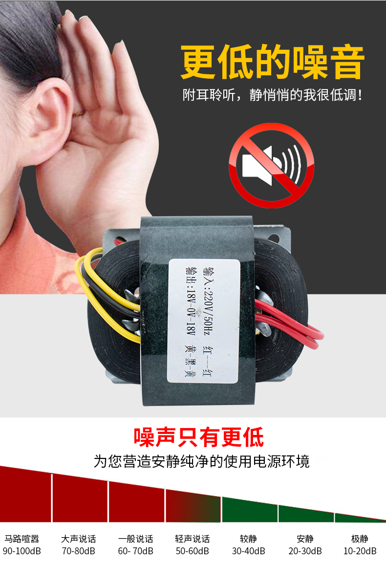 前级胆机40W12W15W全铜前级R牛R型变压器220V单双9V12V15V18V24V - 图1