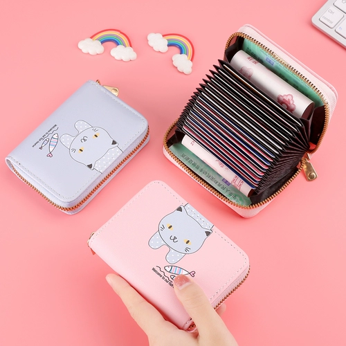 Милый кошелек для водительских прав, картхолдер, маленькая вместительная и большая антимагнитная мультяшная сумка через плечо, анти-кража