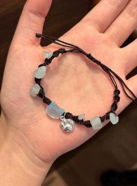 手工双圈猫头甜美合金手链