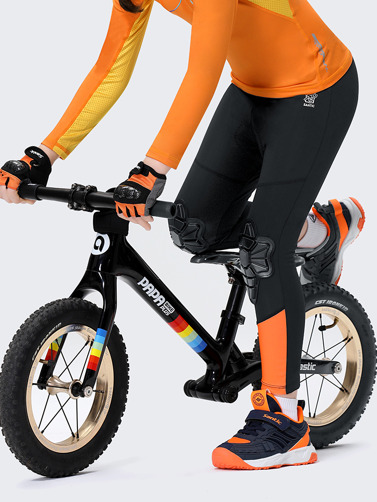 Santic森地客儿童骑行裤防摔平衡车带护具骑行长裤滑步车运动裤 - 图2