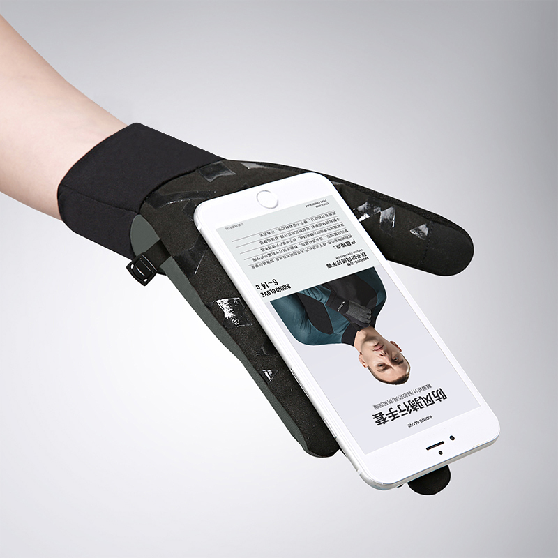 Santic森地客保暖骑行手套冬季防寒抓绒骑行山地车全指触屏手套 - 图2