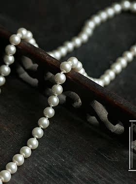 复古配旗袍长款珍珠项链