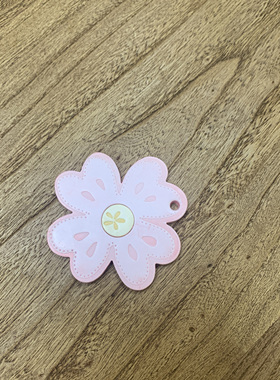 美皮匠头层植鞣牛皮雾蜡皮花朵钥匙包包扣挂饰搭配神器小清新可爱