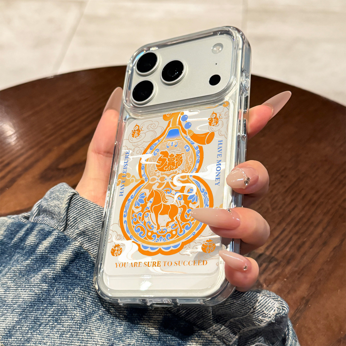 适用于苹果17promax手机壳新款iPhone17pro个性透明祥云葫芦16pro硅胶15全包防摔14国风13高级感12外壳男女ip,淘宝优惠券,粉丝福利购,淘宝优惠卷