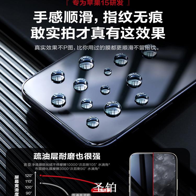玻璃iPhone16钢化膜16promax苹果15手机14pro贴plus全屏12覆盖11新款max防偷窥13蓝光pm高清por适用xs防窥14 - 图2