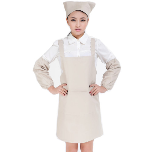 韩版时尚全棉围裙餐厅美甲咖啡奶茶店男女服务员订做定制印字Logo - 图2