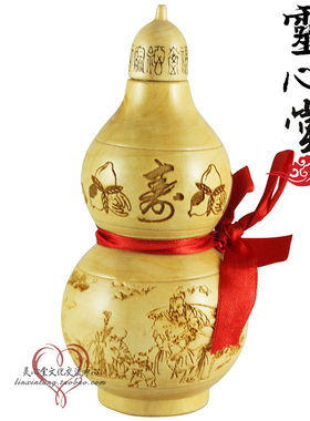 雕刻文王桃木平安复古汽车摆件