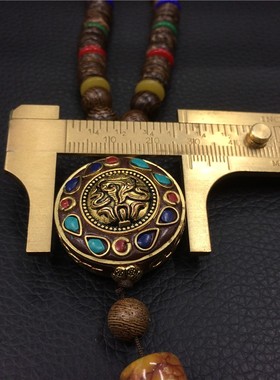 项链鸡翅木圆珠男女合金