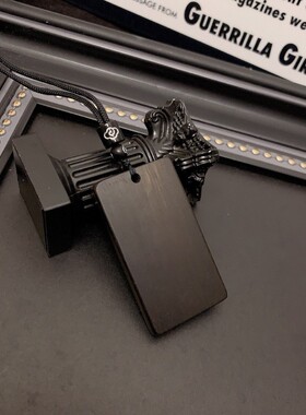 黑檀木棉麻绳子男女复古毛衣链