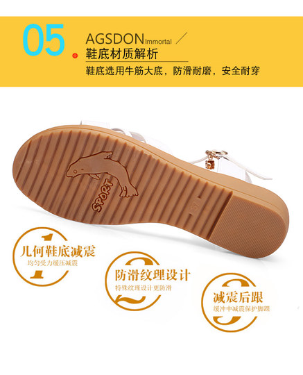 Extra-large mother size 44 pregnant women anti-slip flat sandals