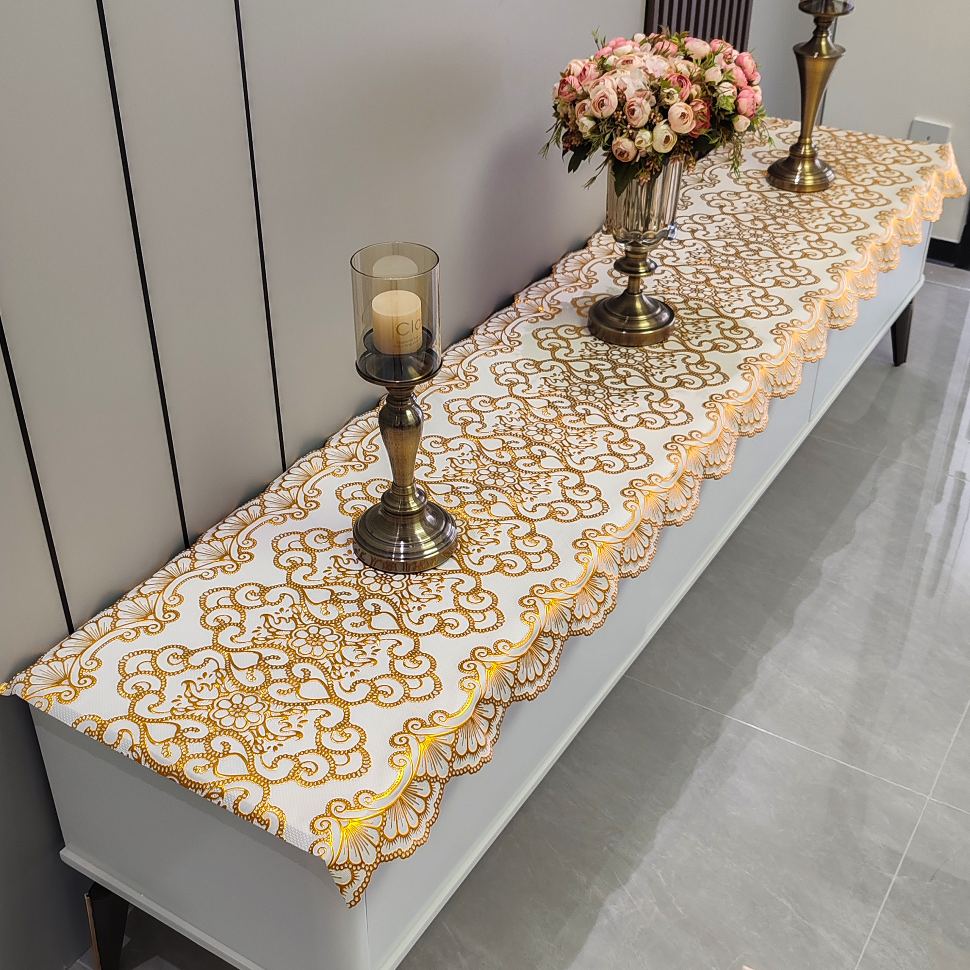 防水电视柜桌布2025新款网红台布PVC鞋柜布梳妆台防尘长条柜盖布,淘宝优惠券,粉丝福利购,淘宝优惠卷